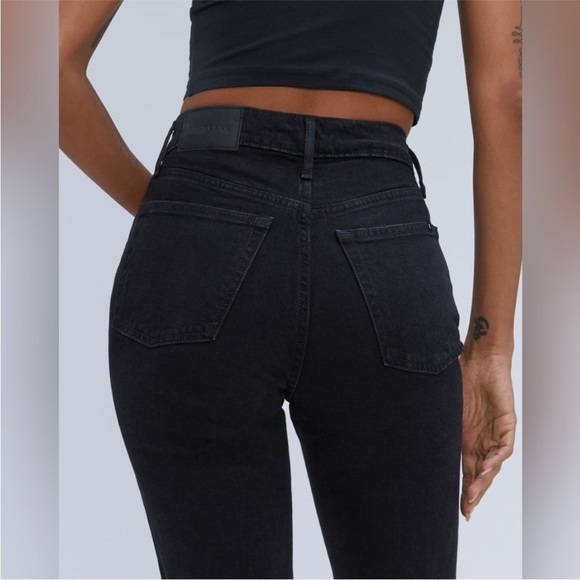 Everlane The Original Cheeky® High Rise Jean Washed Black Women’s size 27 Crop - Picture 3 of 16